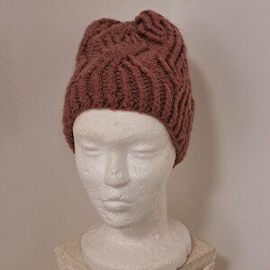 Hand-Crocheted Rust Colored Slouch Hat